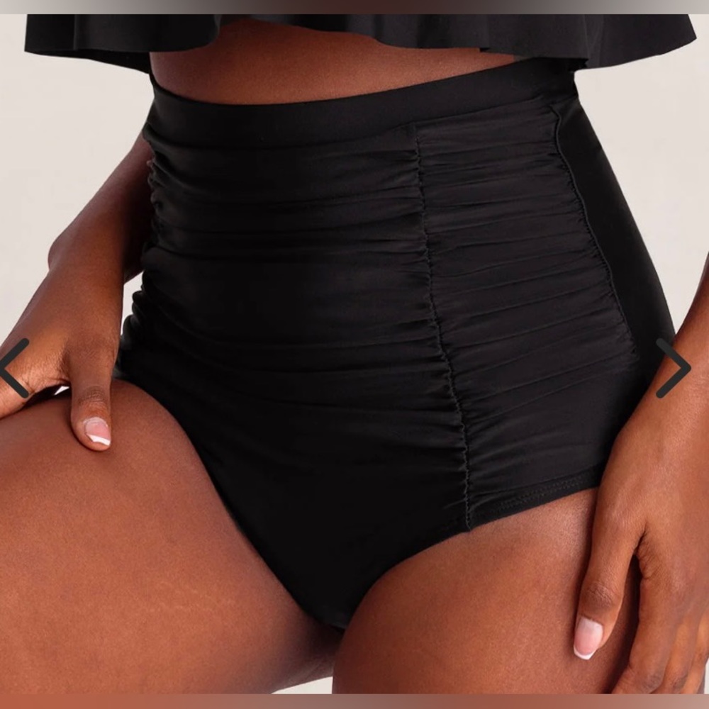 Shapermint Essentials High-Waisted Control Bikini Bottom Black NWT women’s M